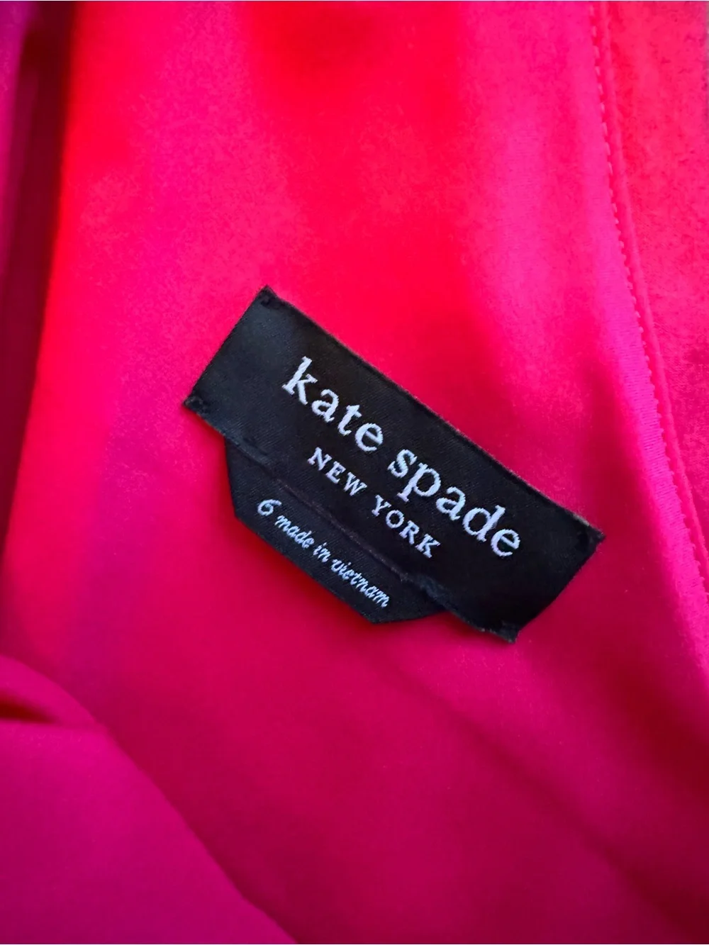 kate spade Poplin One Shoulder Dress Lined Zip Knee Length Size 6 - Picture 2 of 12
